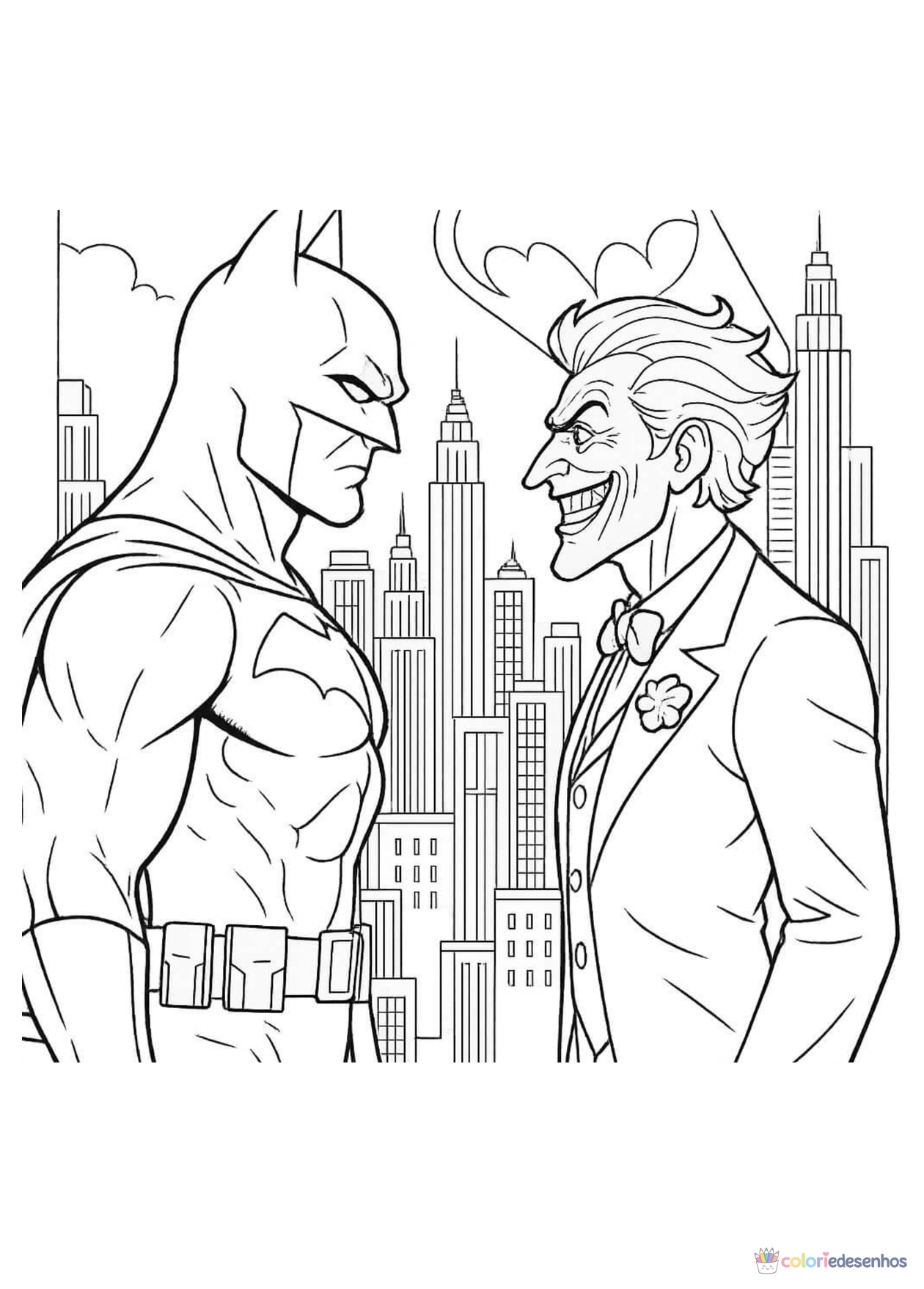 Batman para imprimir e colorir para colorir