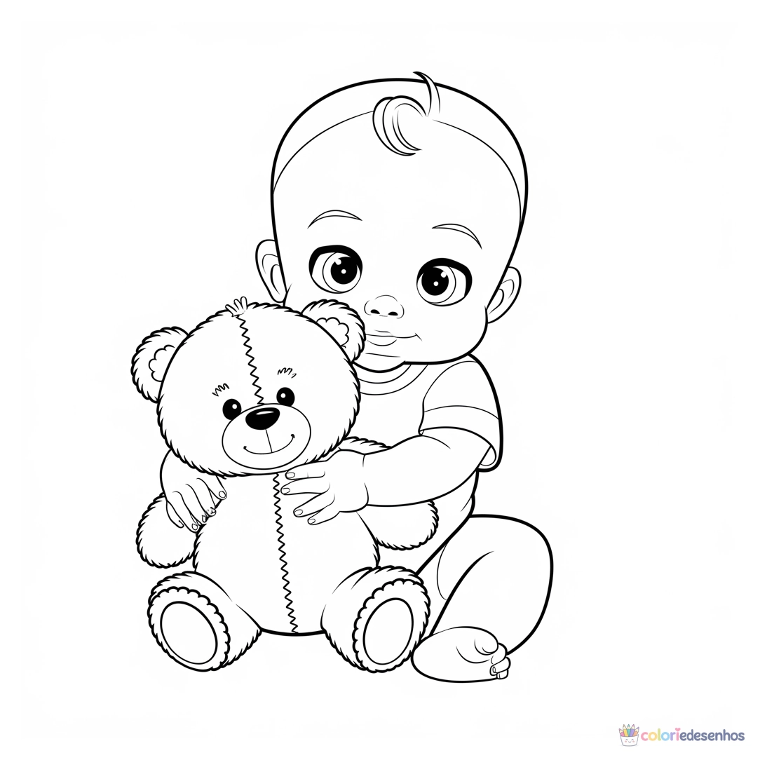 Bebê para colorir