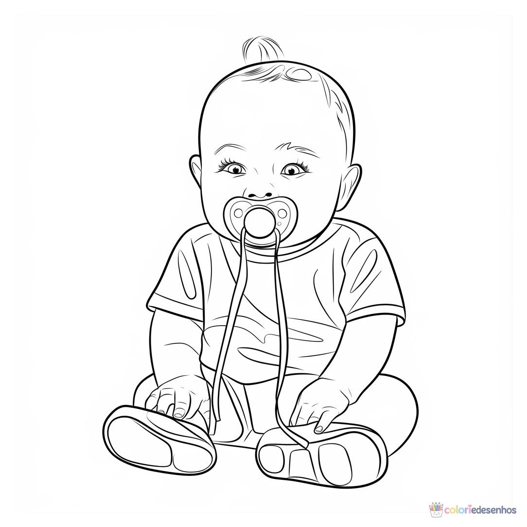 Bebê para colorir