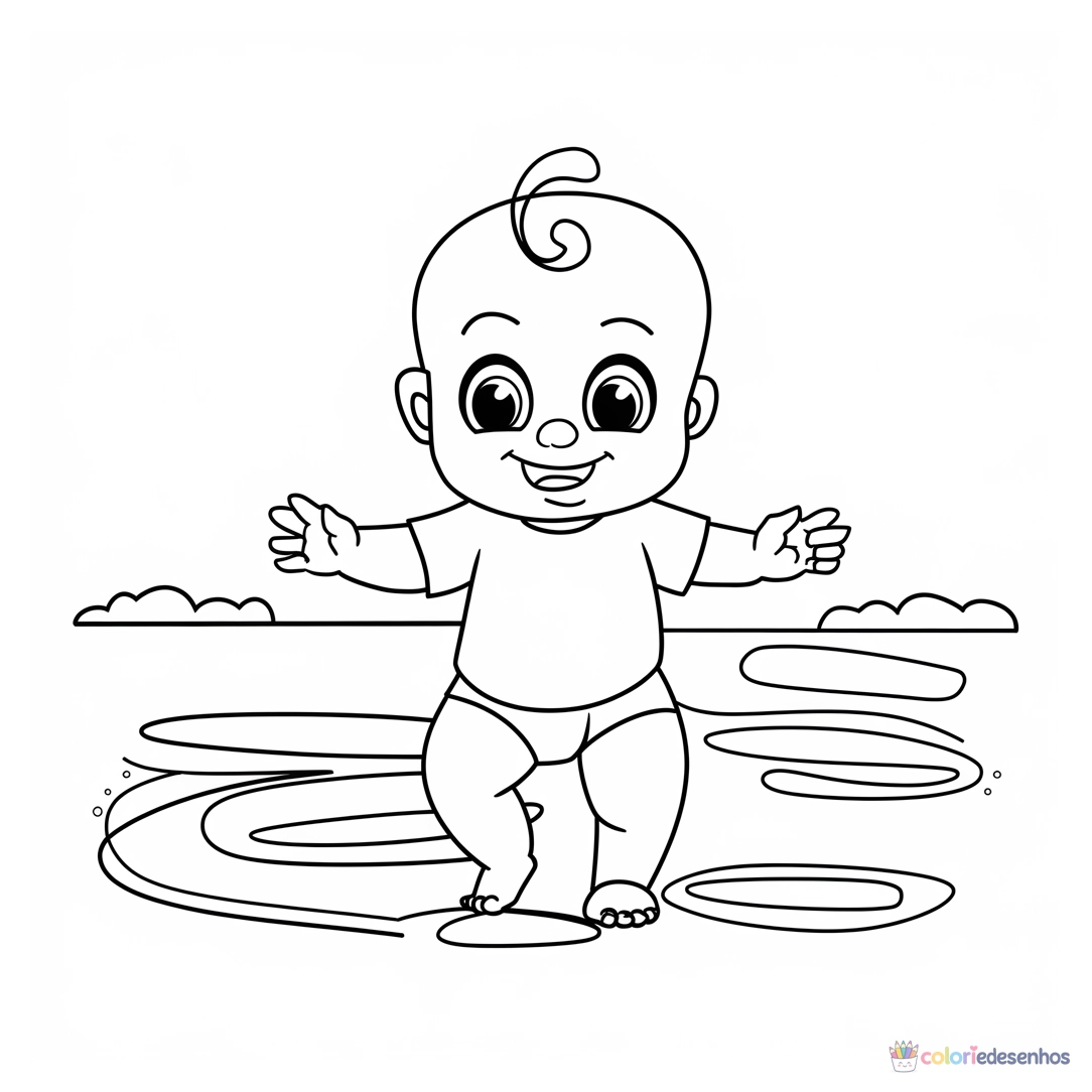 Bebê para colorir