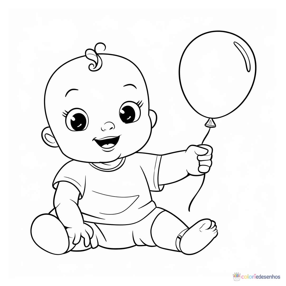 Bebê para colorir
