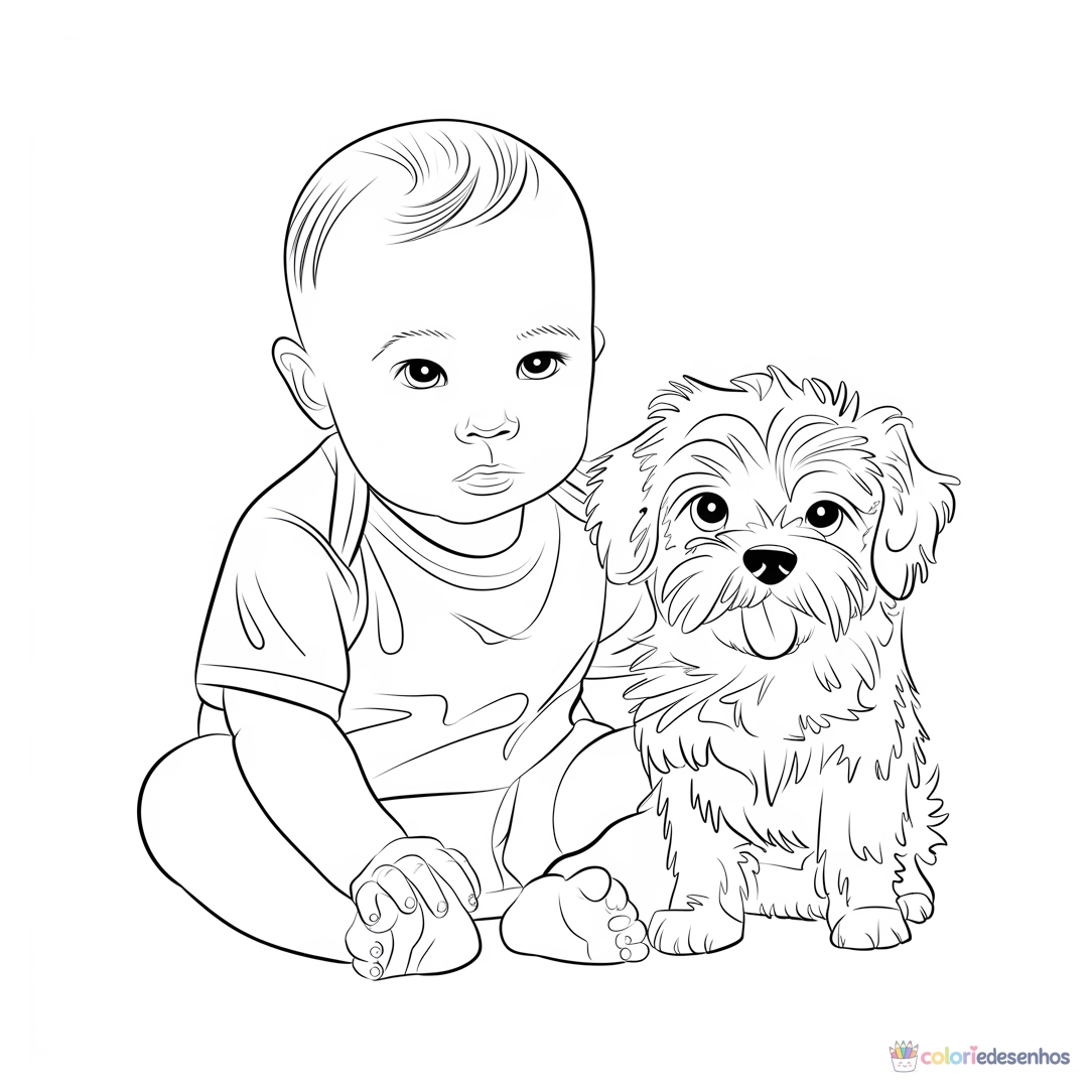Bebê para colorir
