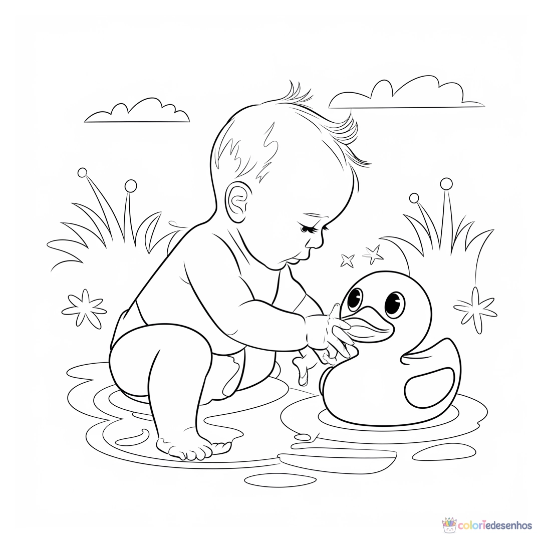 Bebê para colorir