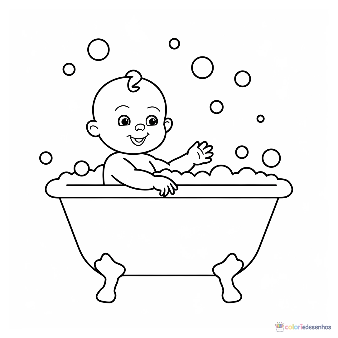 Bebê para colorir