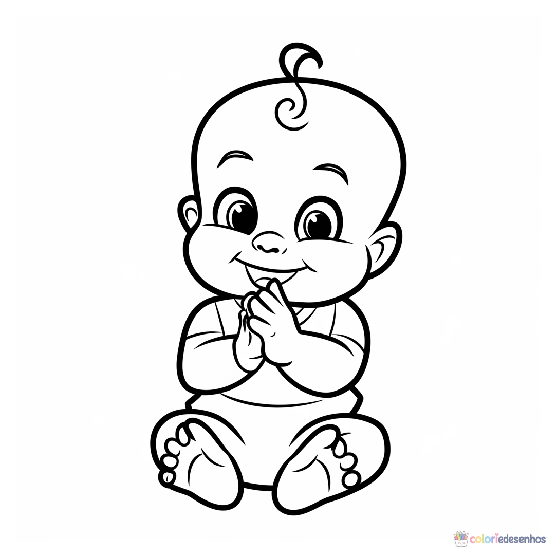 Bebê para colorir