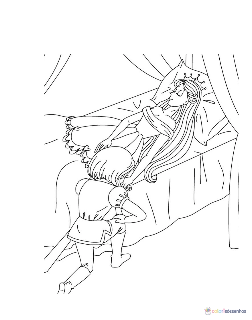 Desenhos de Bela Adormecida para colorir
