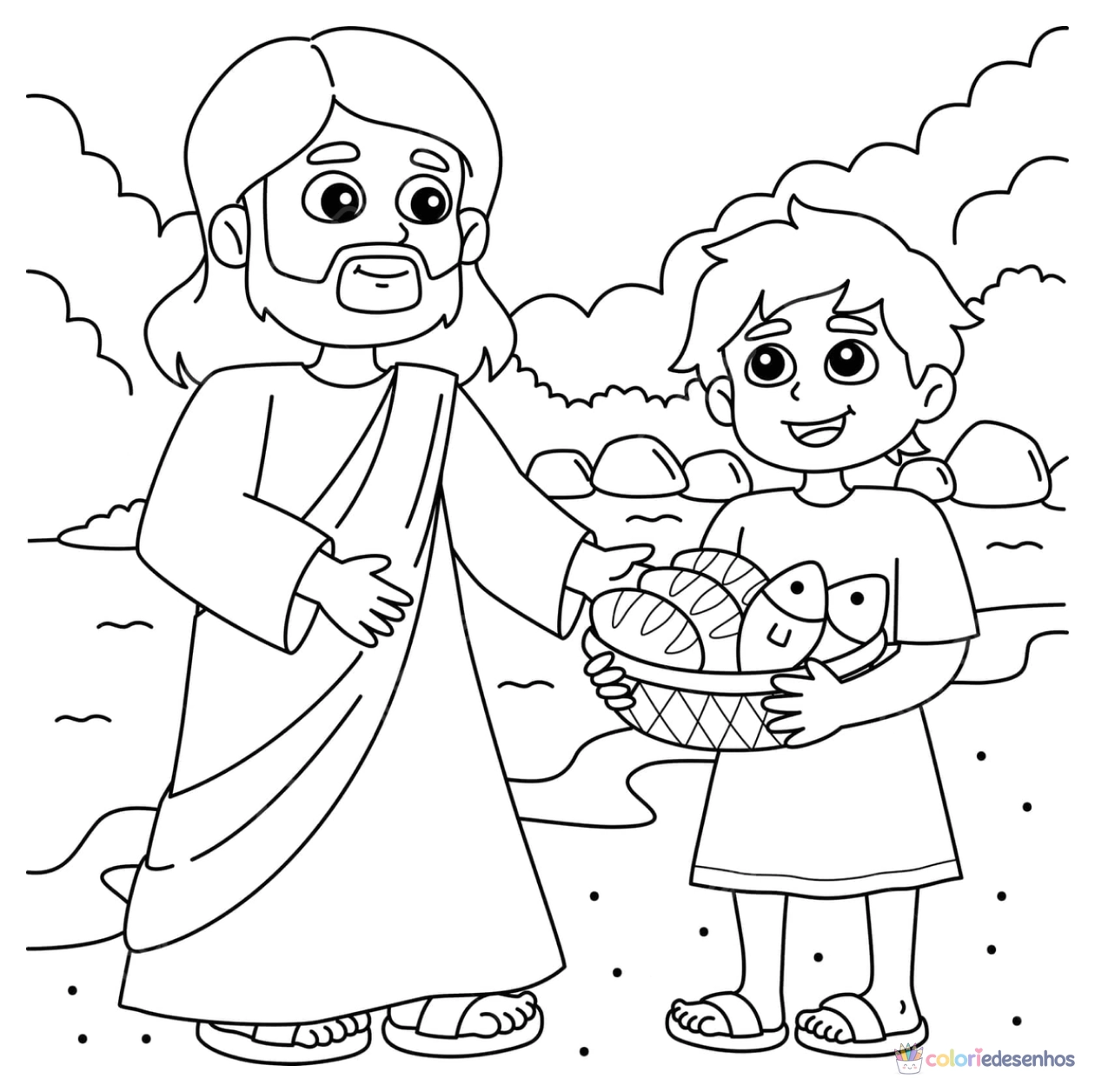 Jesus para colorir