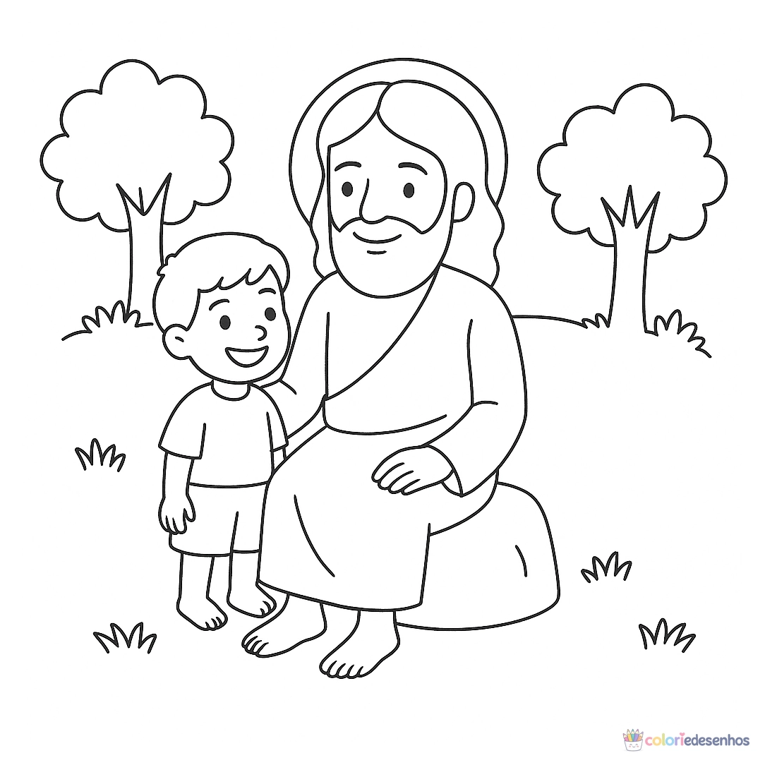 Desenhos bíblicos para imprimir e colorir para colorir
