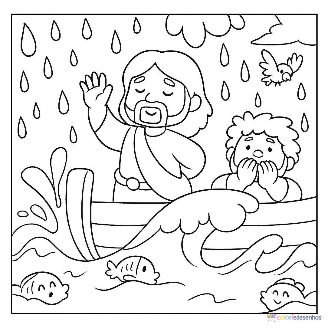 Desenhos bíblicos para imprimir e colorir para colorir