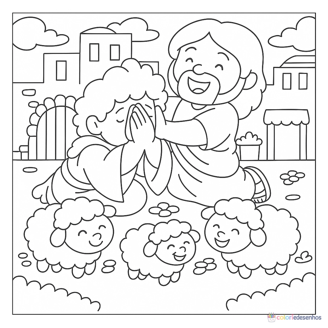 Desenhos bíblicos para imprimir e colorir para colorir