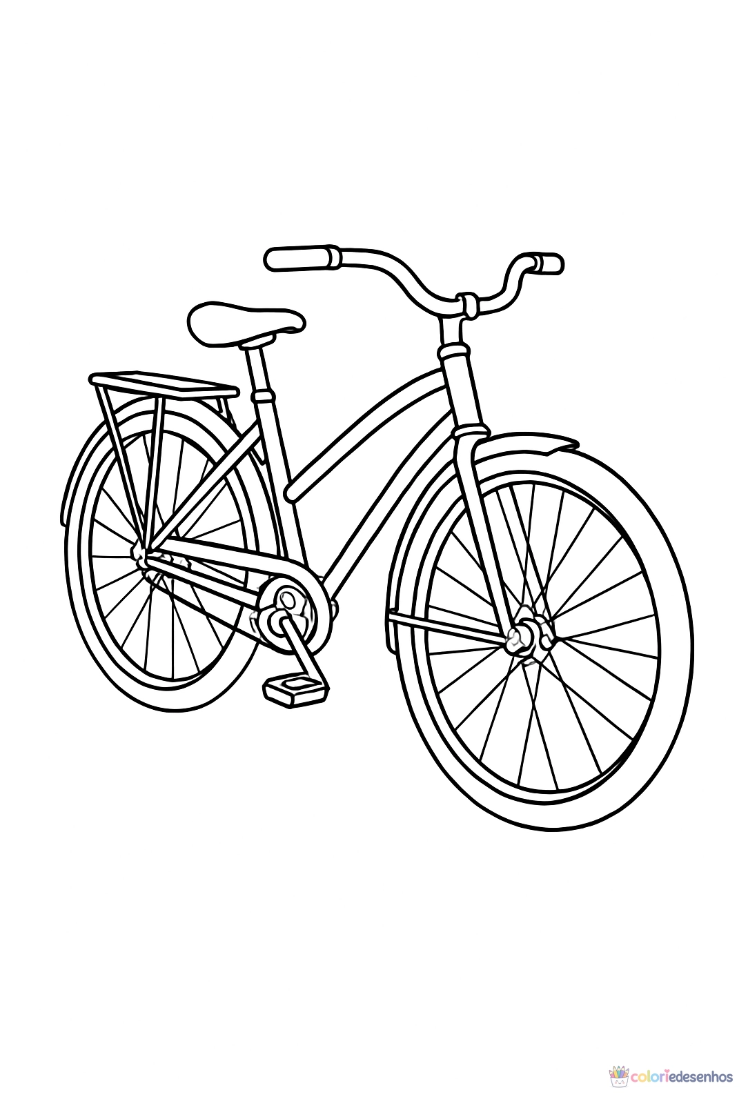 Bicicleta para colorir