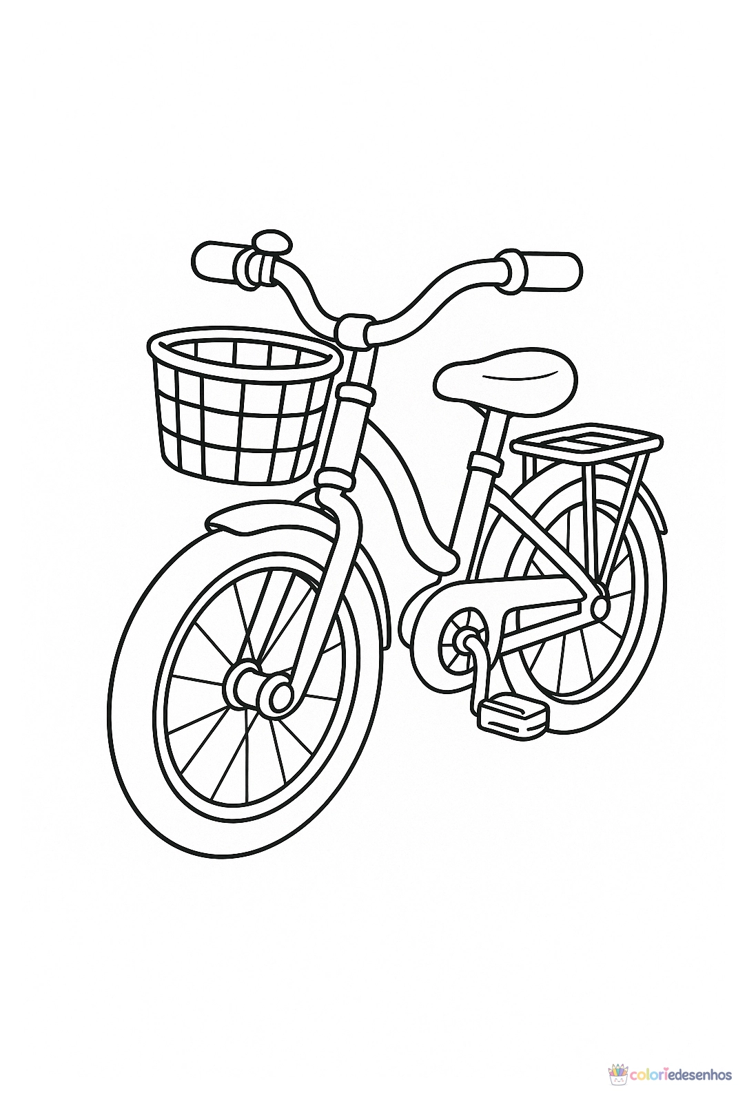 Bicicleta para colorir