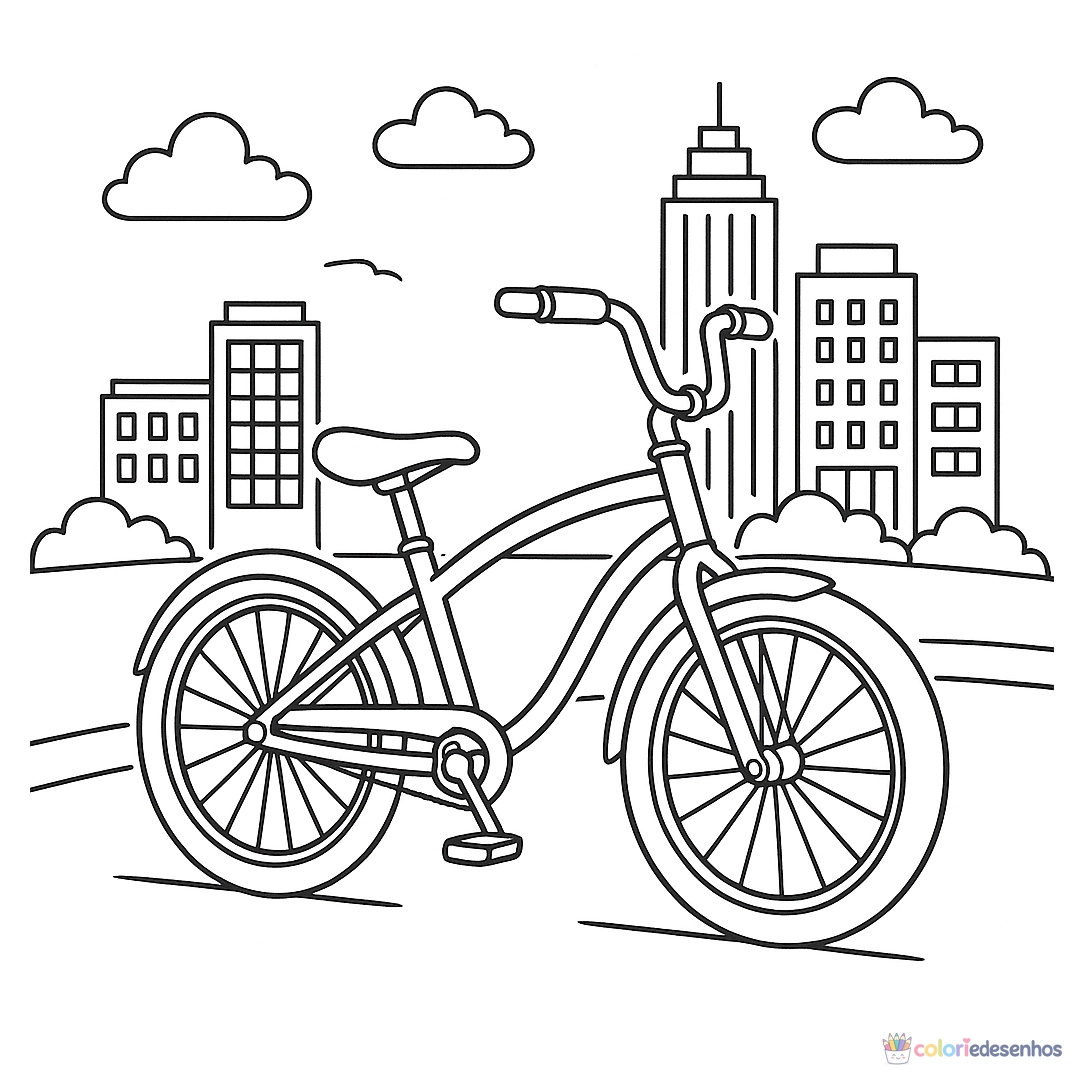 Bicicleta para colorir
