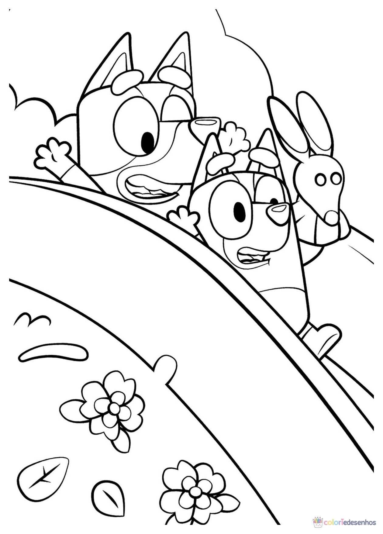 Desenhos de Bluey para colorir