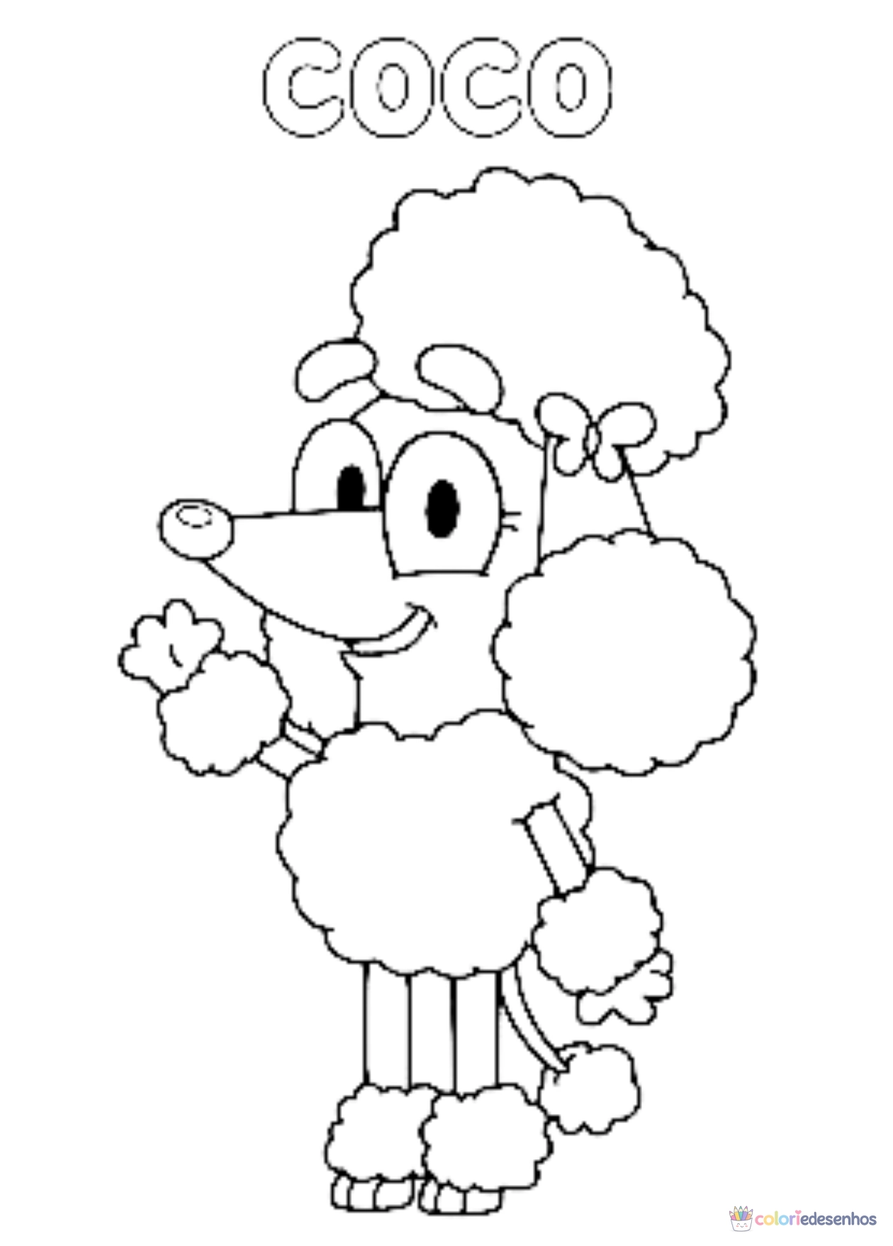Bluey para imprimir e colorir para colorir