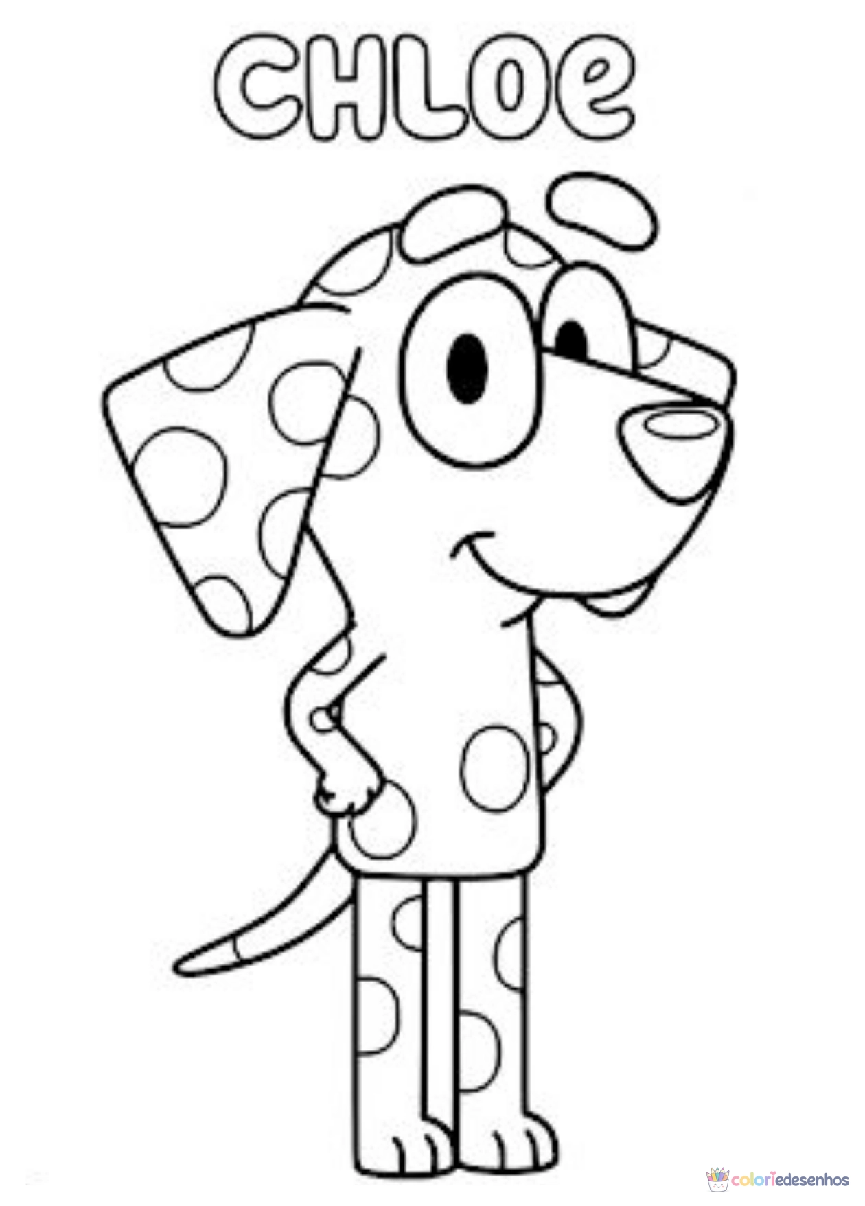 Bluey para imprimir e colorir para colorir
