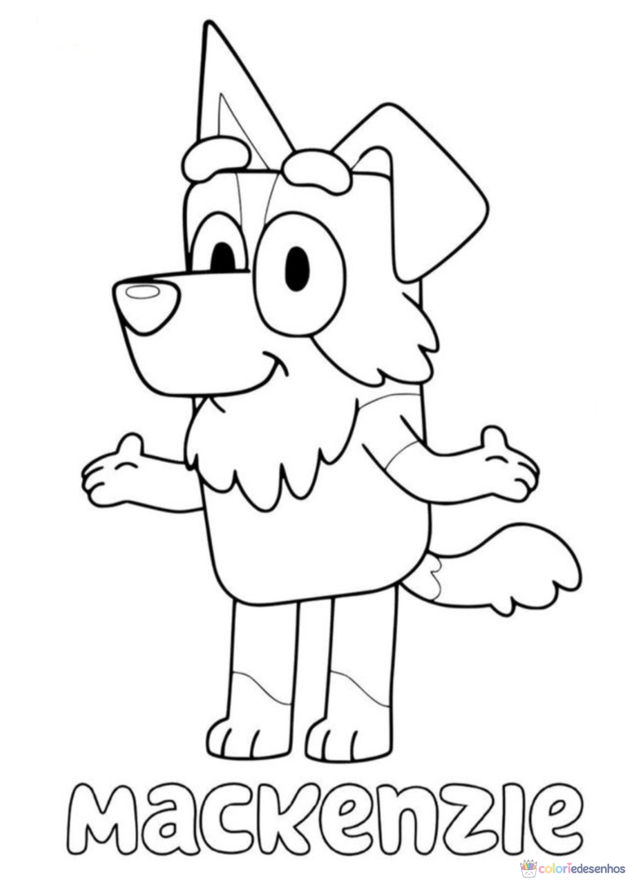 Bluey para imprimir e colorir para colorir