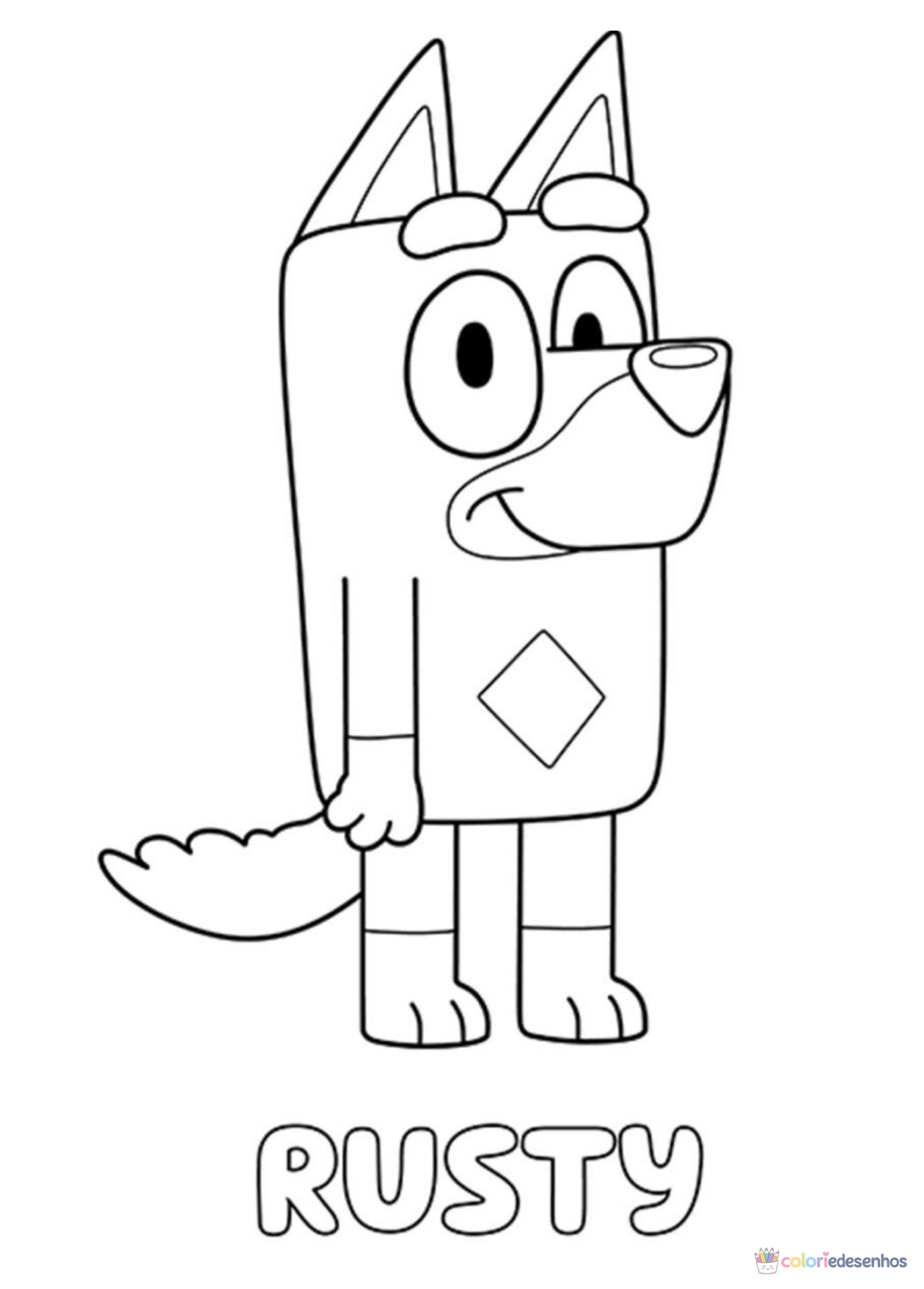 Bluey para imprimir e colorir para colorir