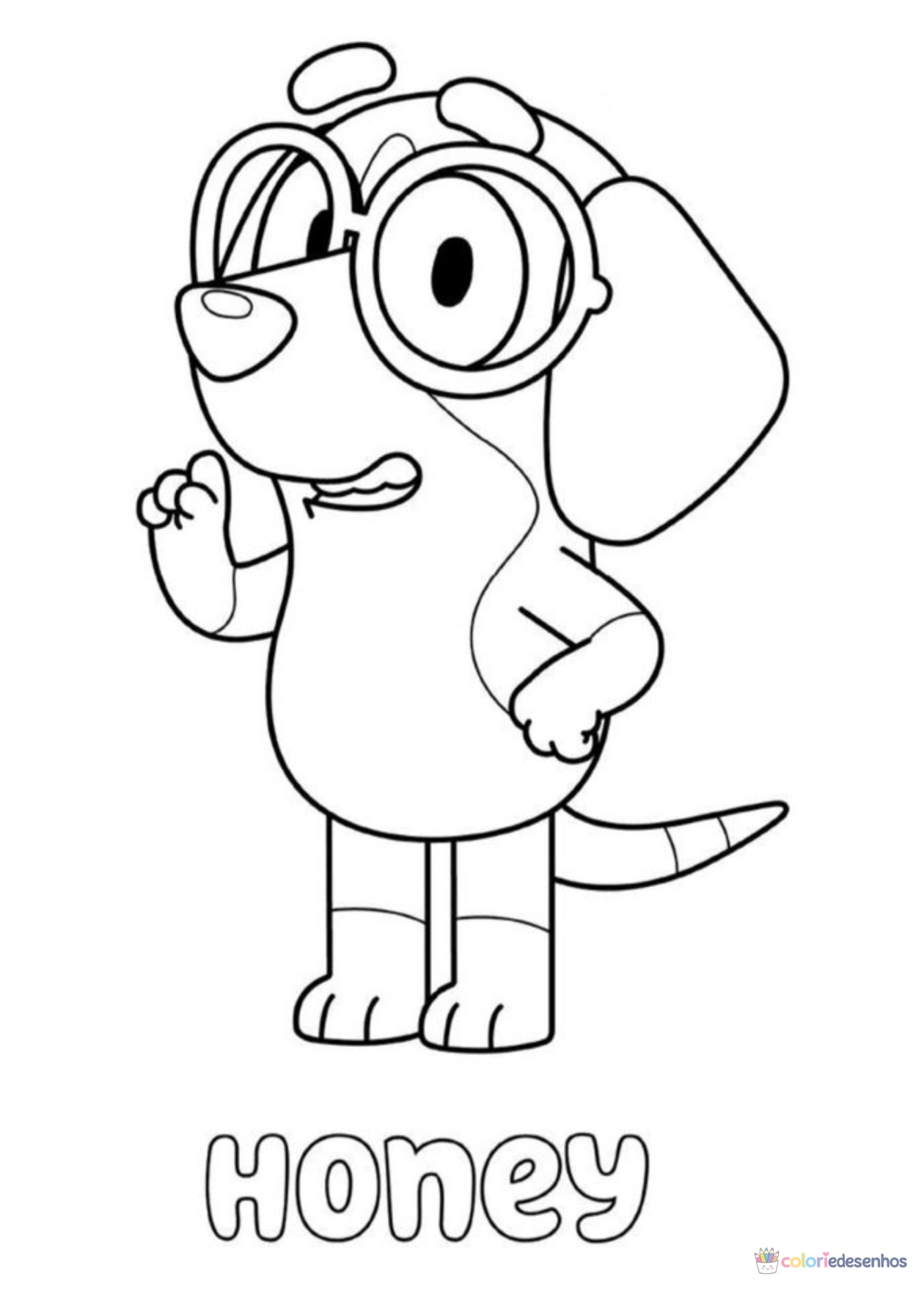 Bluey para imprimir e colorir para colorir