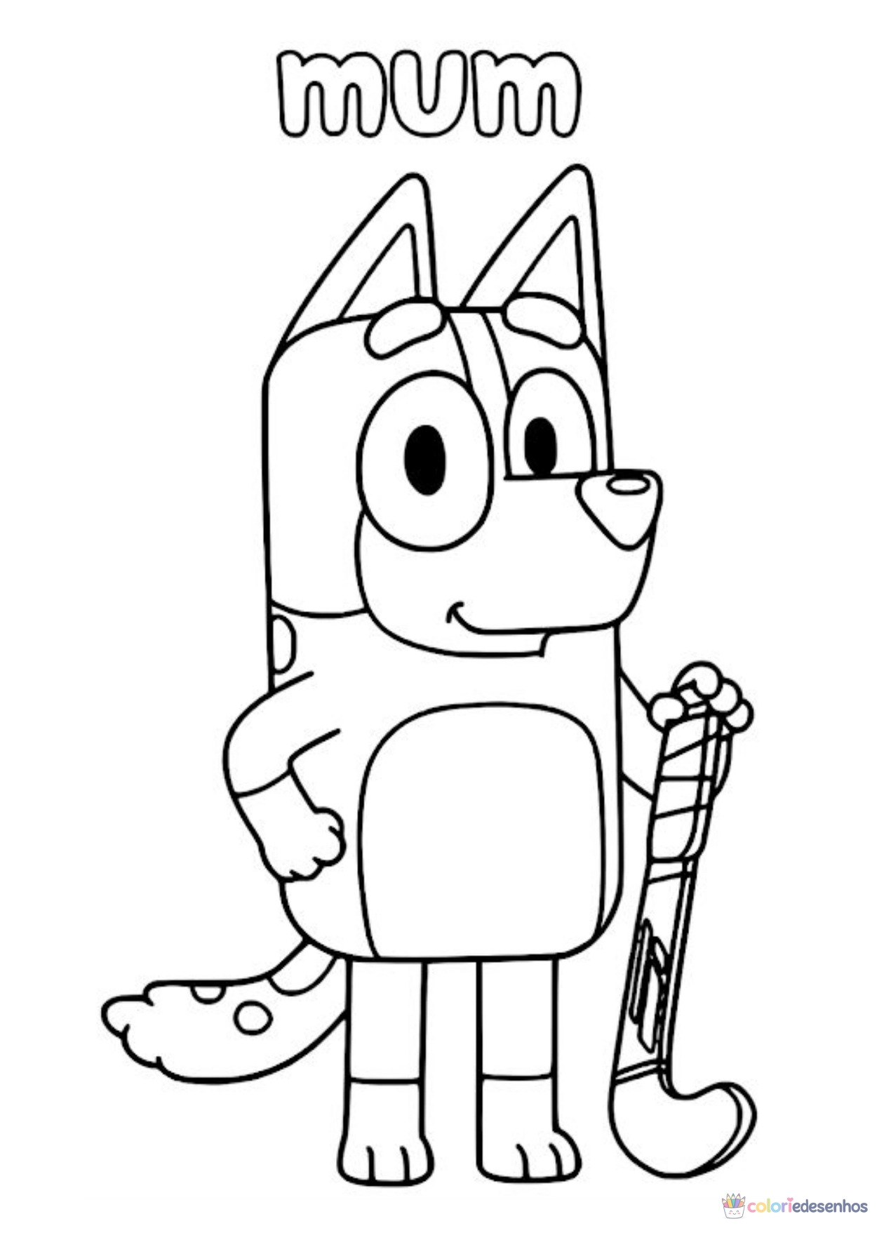 Bluey para imprimir e colorir para colorir