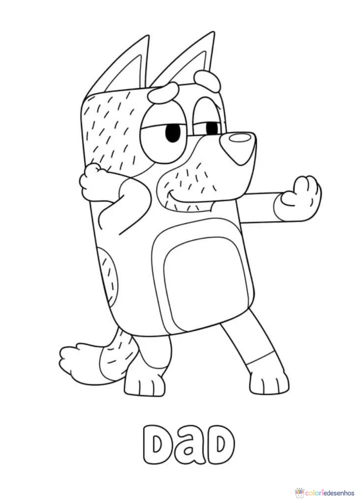 Bluey para imprimir e colorir para colorir