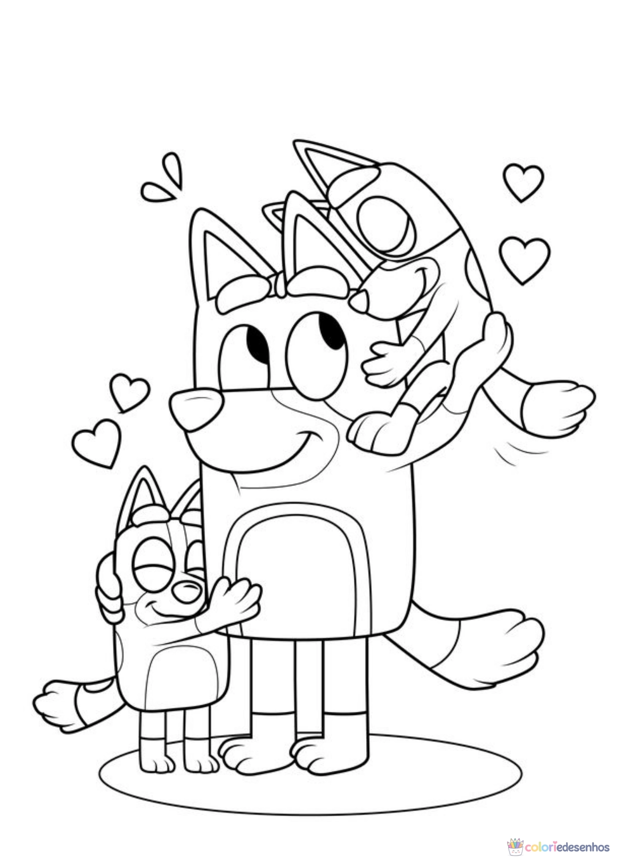 Bluey para imprimir e colorir para colorir