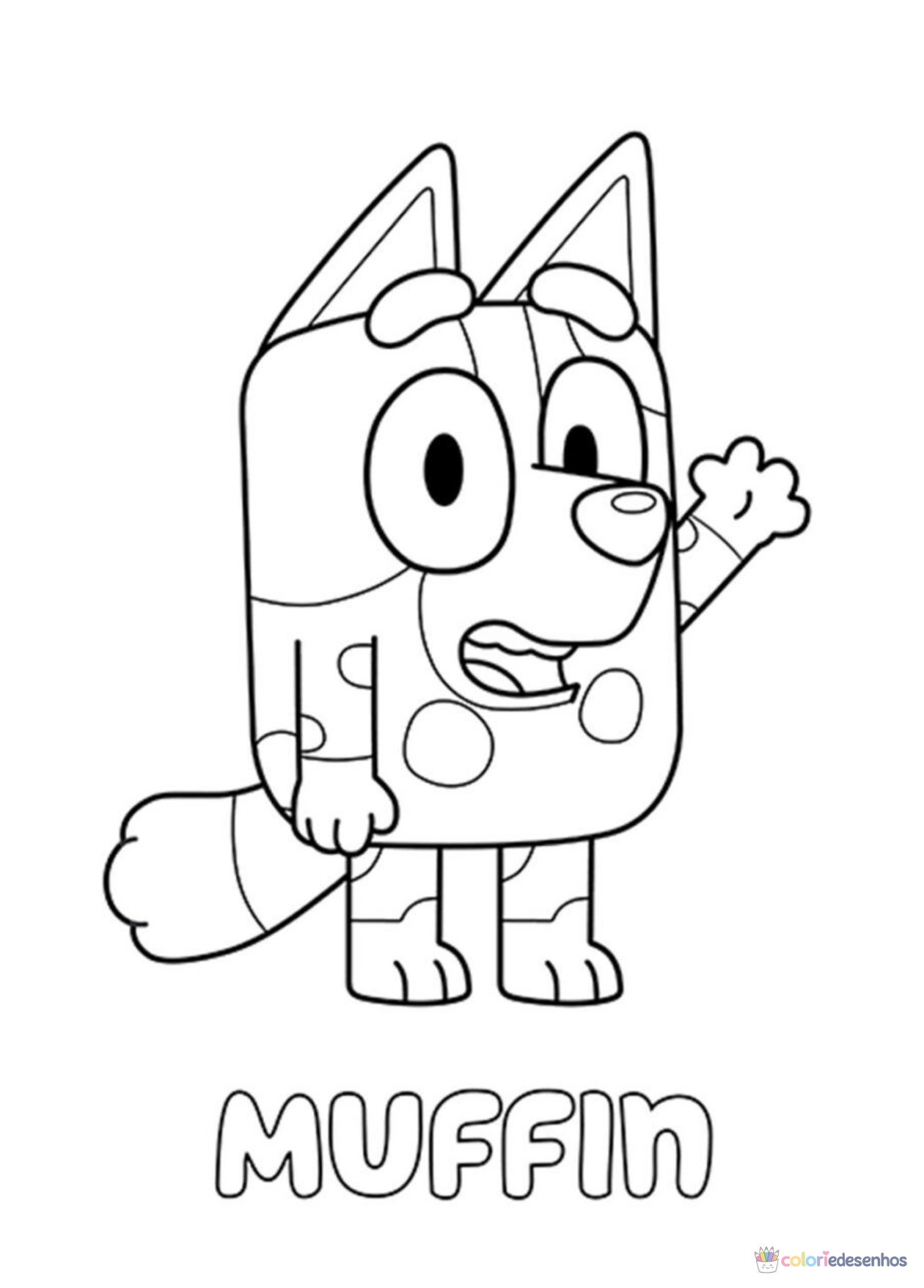 Bluey para imprimir e colorir para colorir