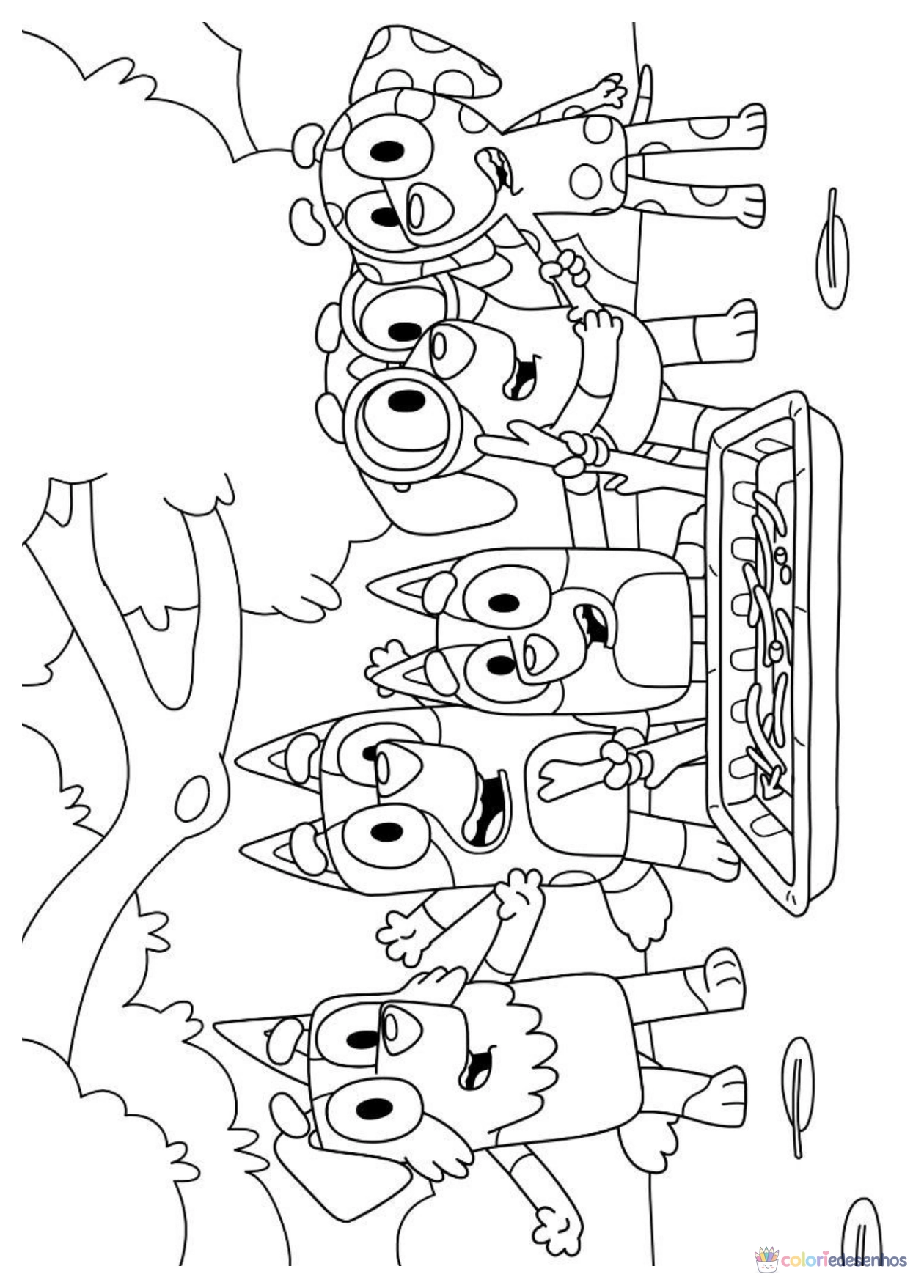 Bluey para imprimir e colorir para colorir