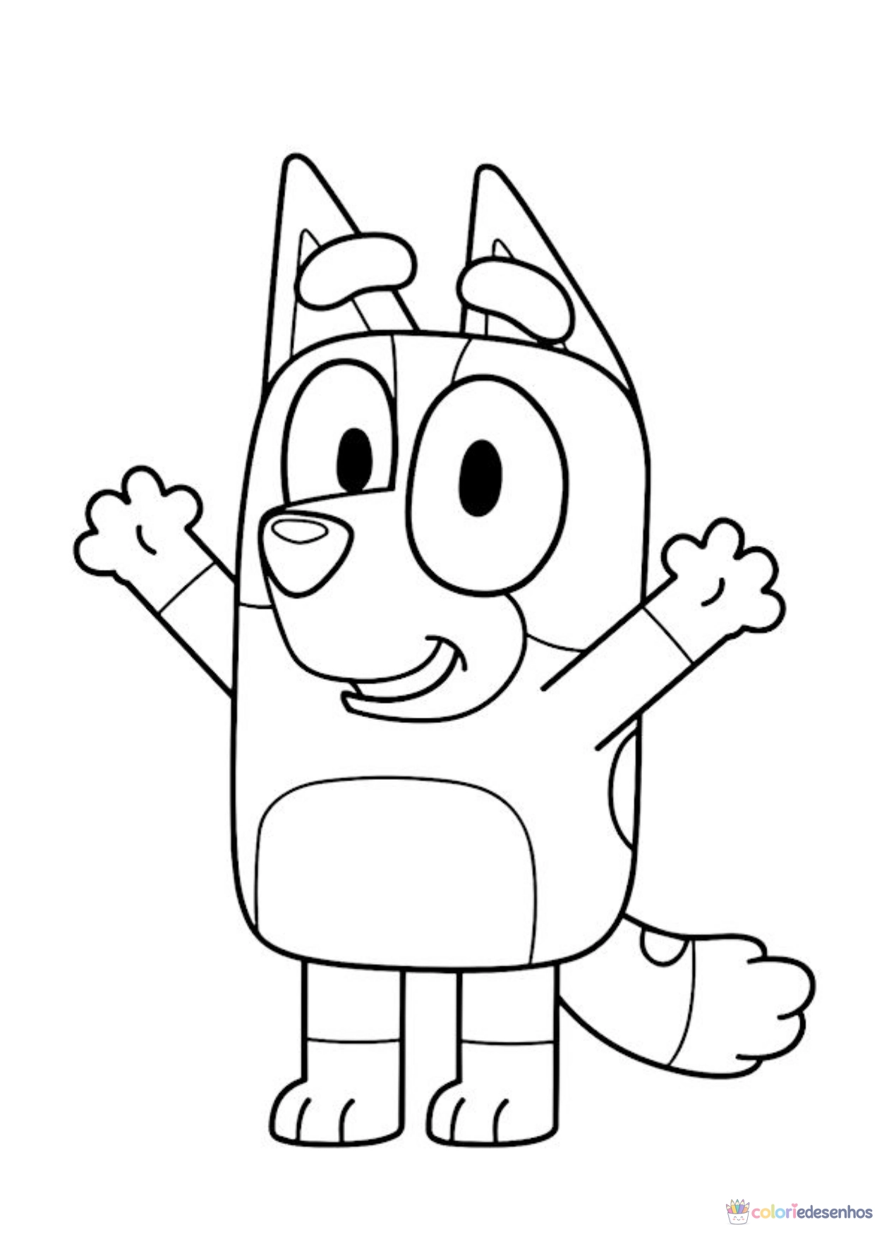 Bluey para imprimir e colorir para colorir