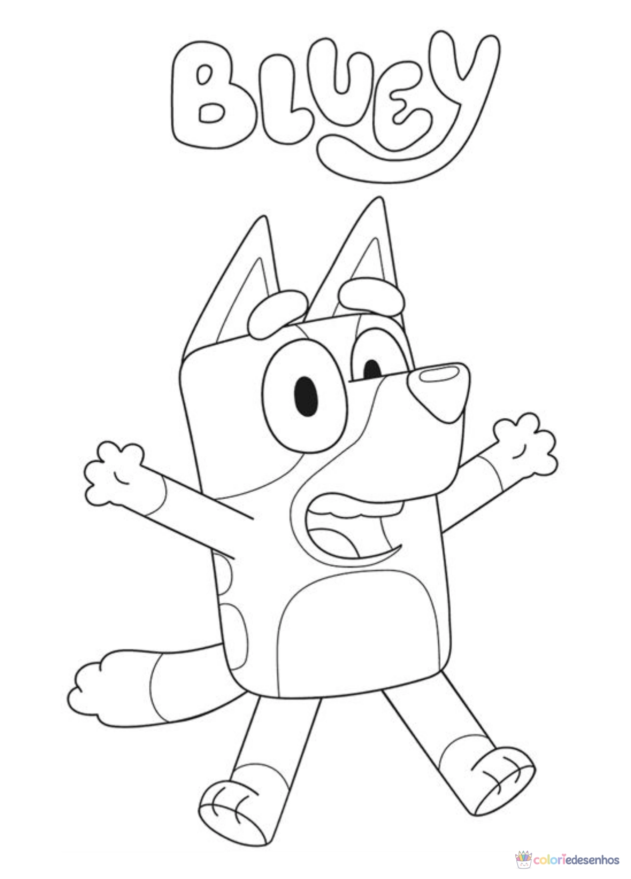 Bluey para imprimir e colorir para colorir