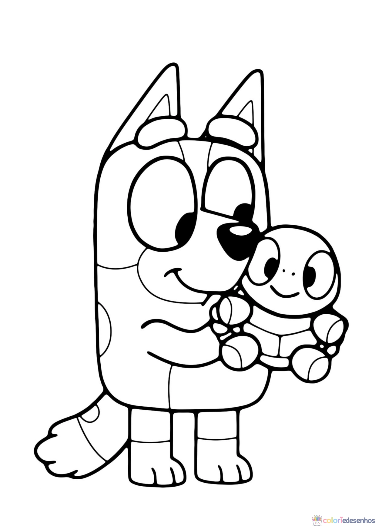Bluey para imprimir e colorir para colorir