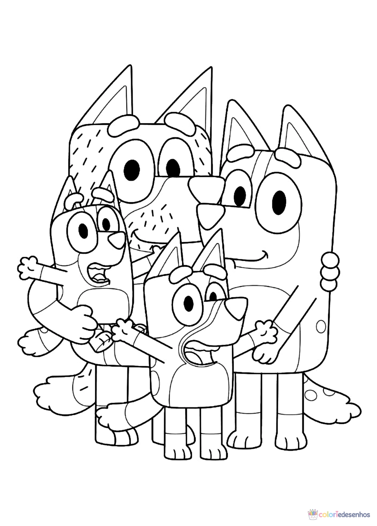Bluey para imprimir e colorir para colorir
