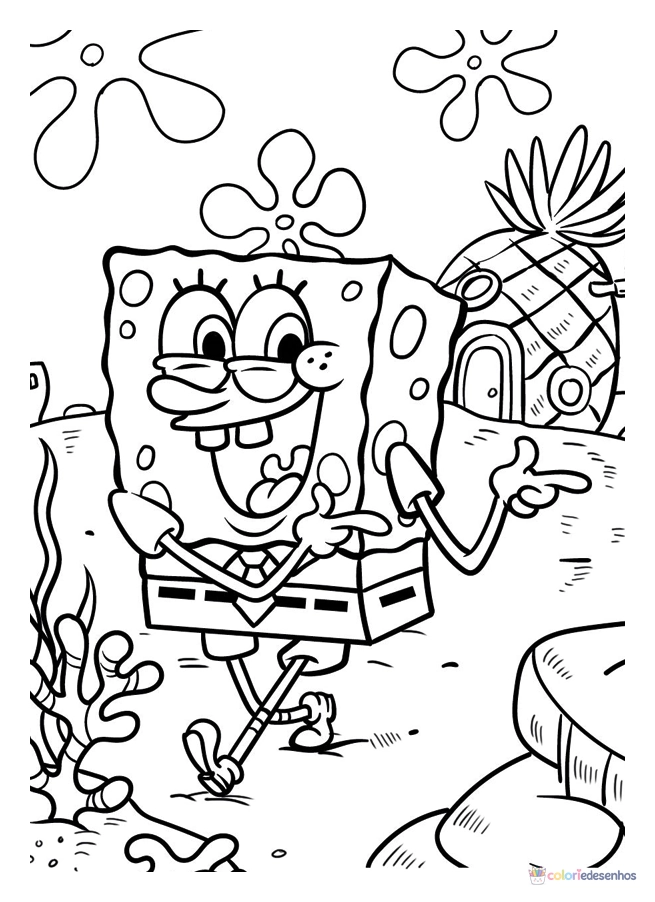 Bob Esponja para colorir
