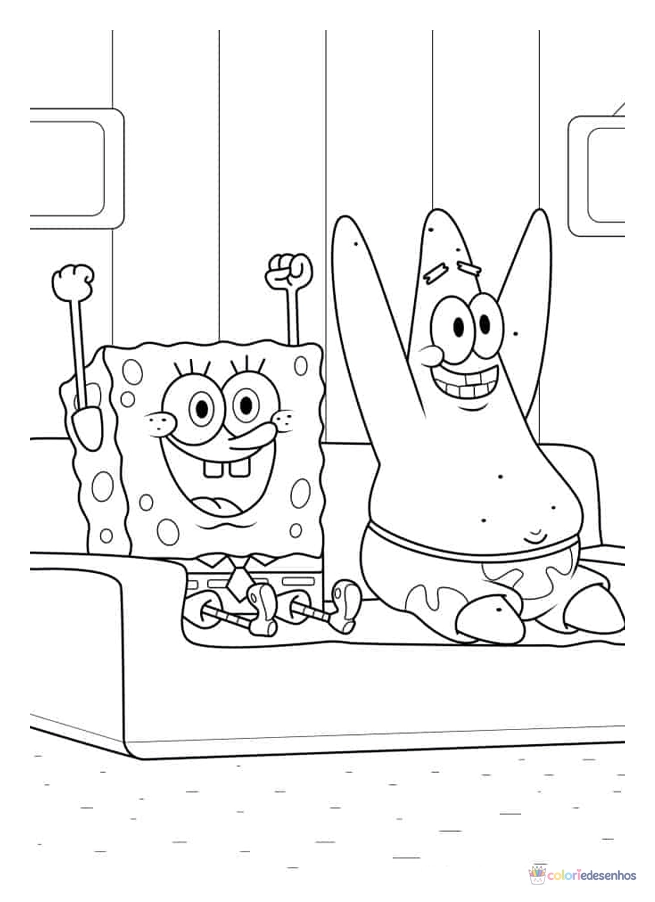 Bob Esponja para colorir