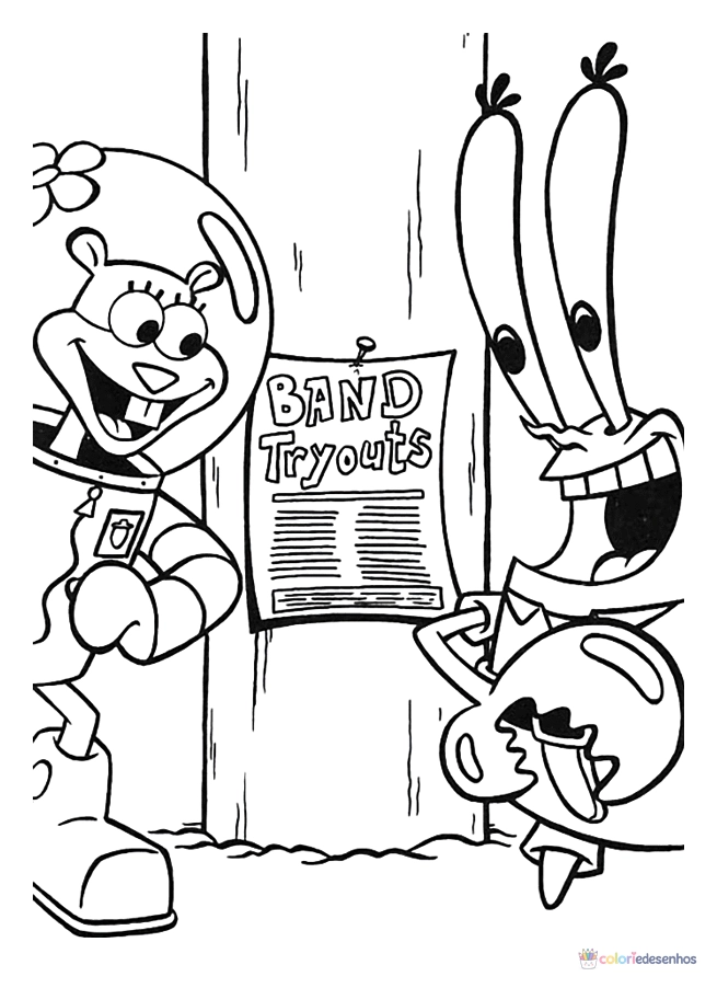 Bob Esponja para colorir