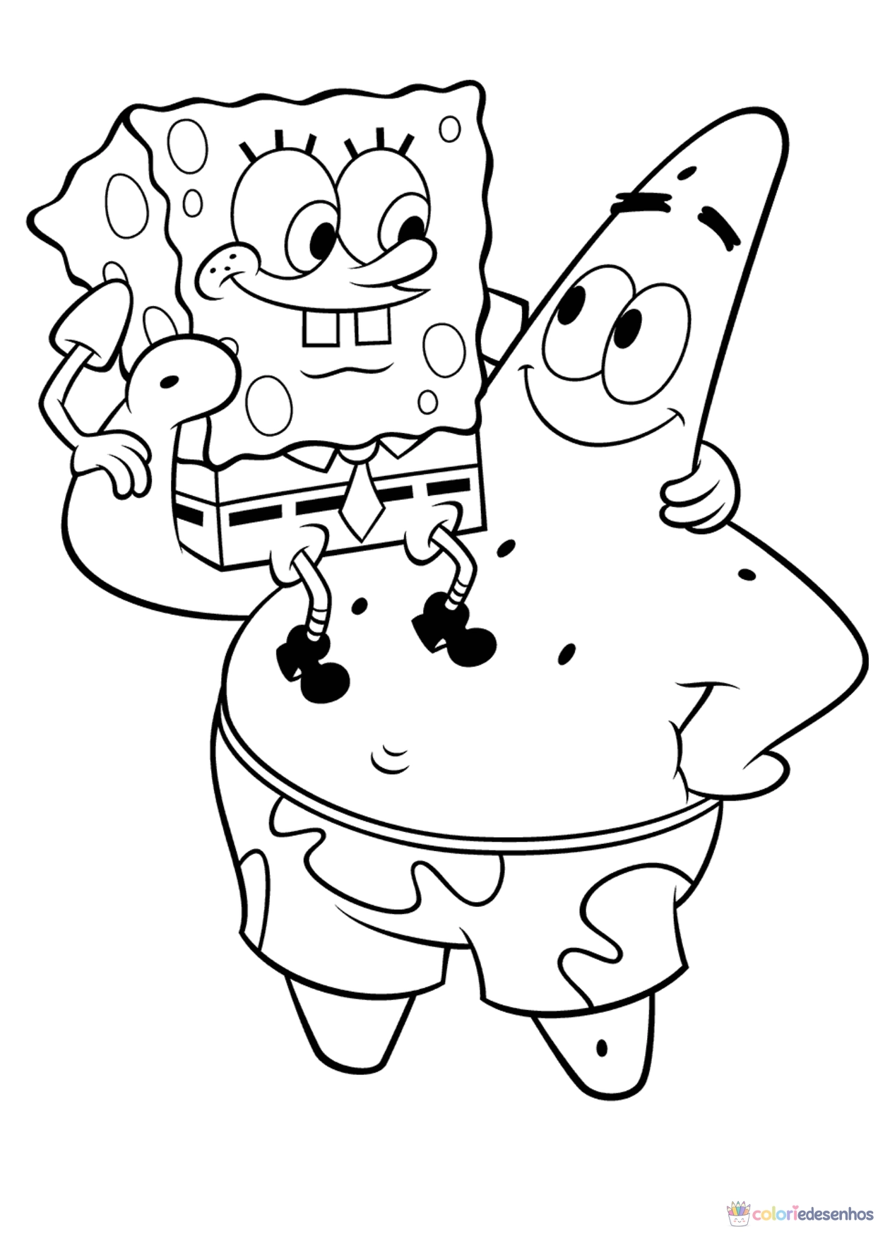 Bob Esponja para imprimir e colorir para colorir