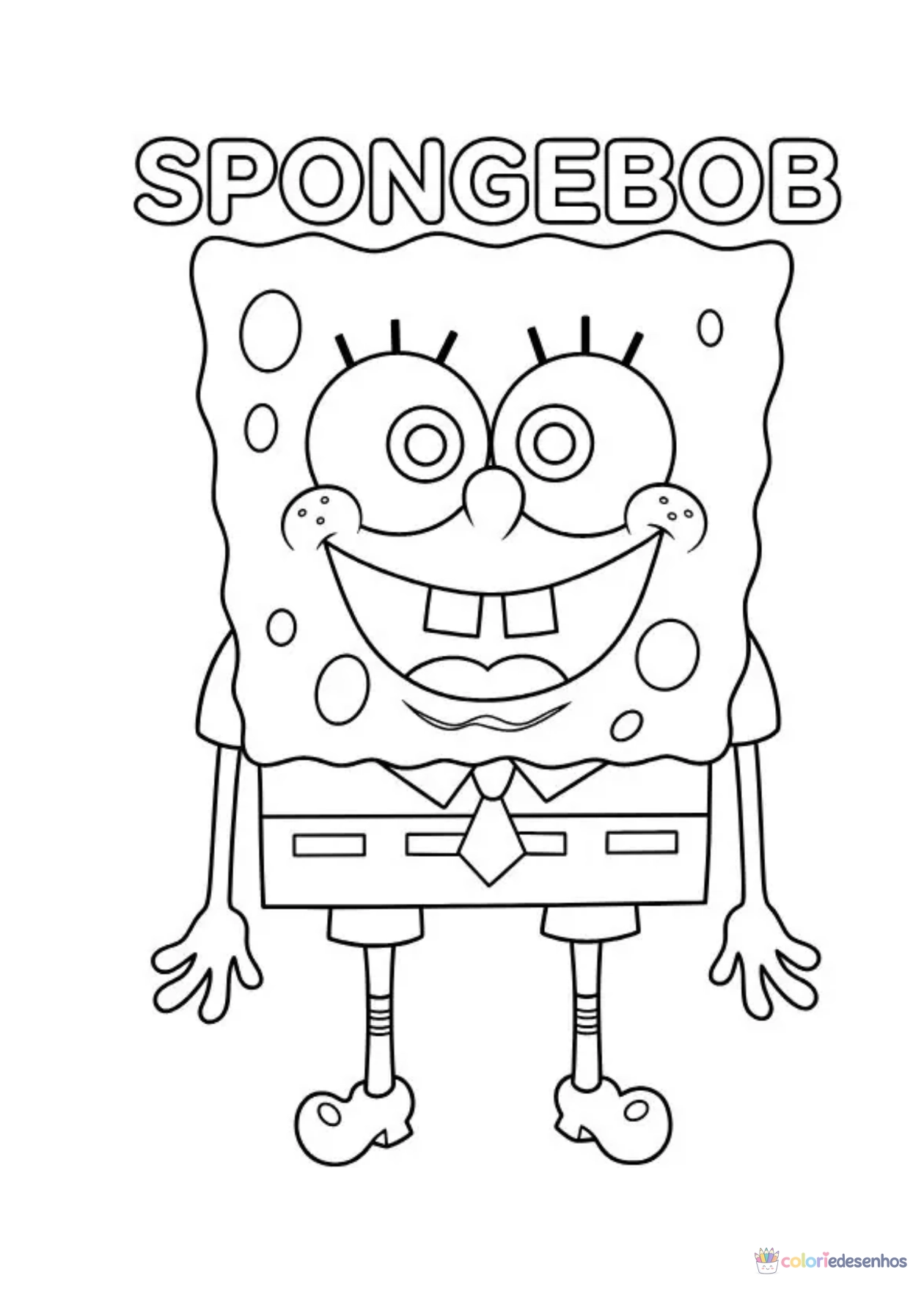 Bob Esponja para imprimir e colorir para colorir