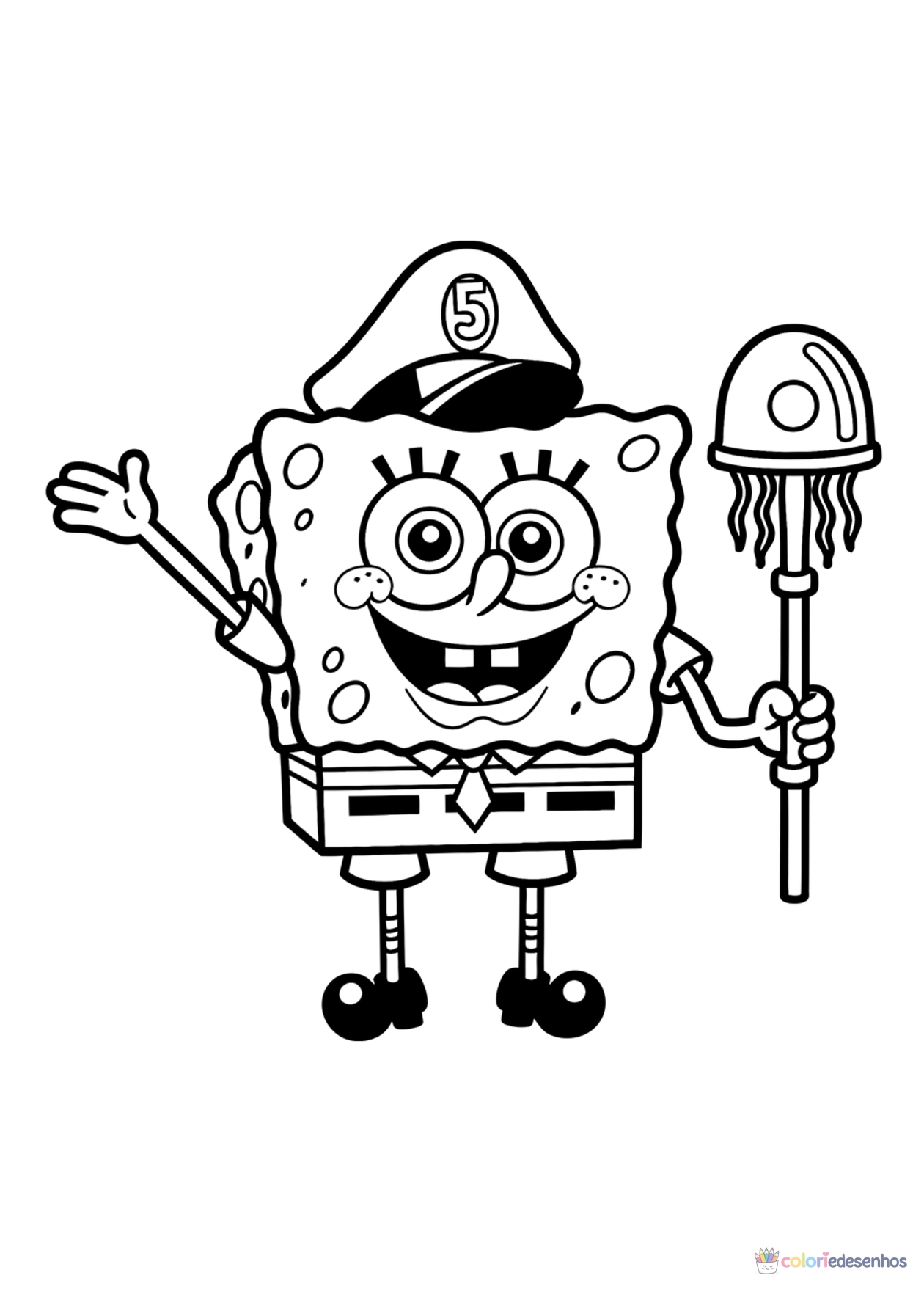 Bob Esponja para imprimir e colorir para colorir