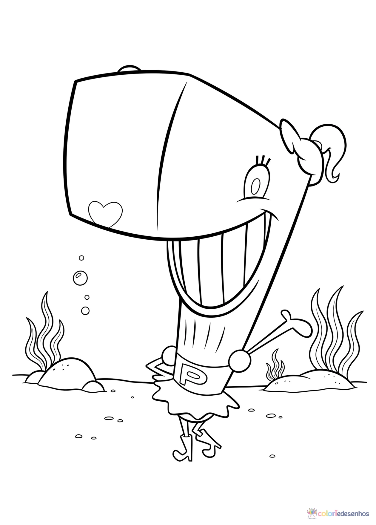 Bob Esponja para imprimir e colorir para colorir