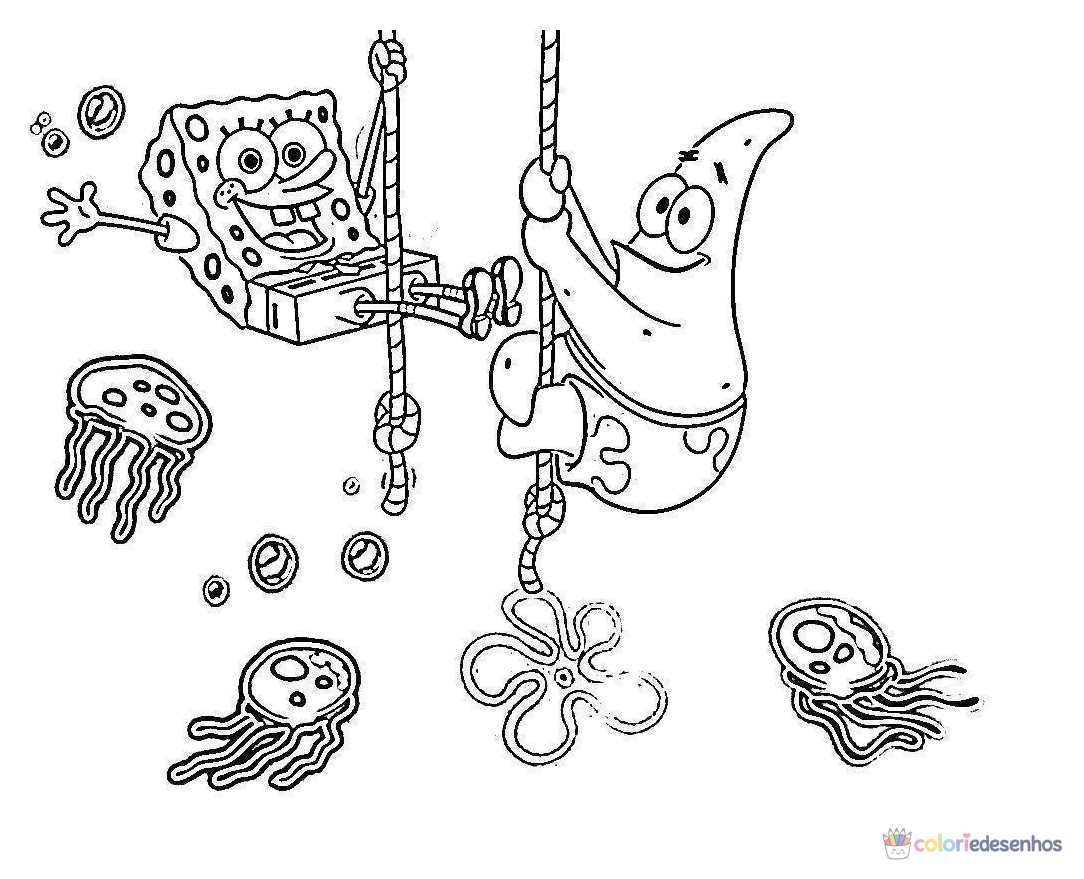 Bob Esponja para colorir