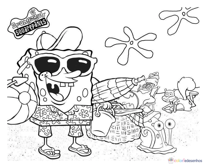 Bob Esponja para colorir