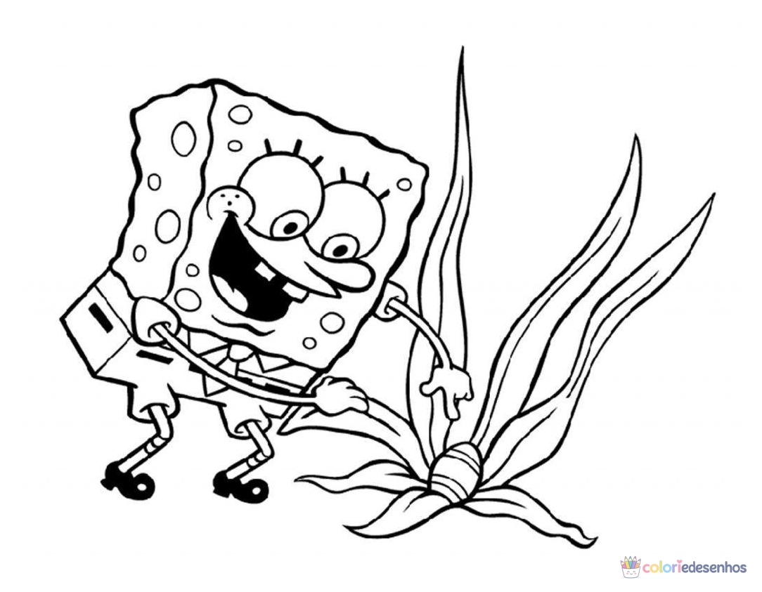 Bob Esponja para colorir