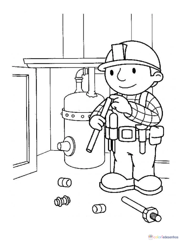 Bob o Construtor para colorir