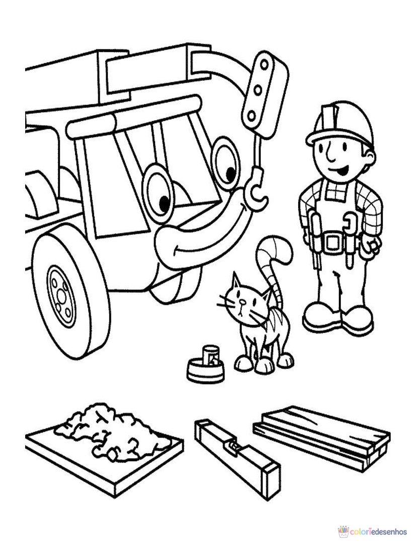 Bob o Construtor para colorir