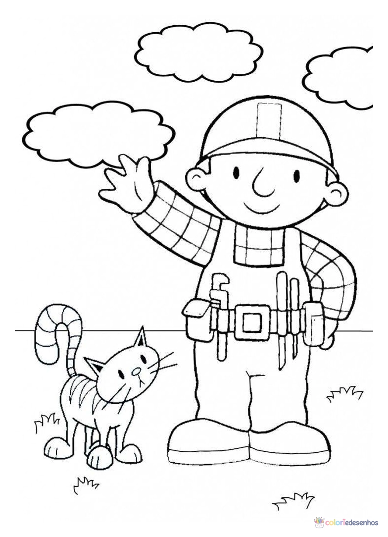 Bob o Construtor para colorir
