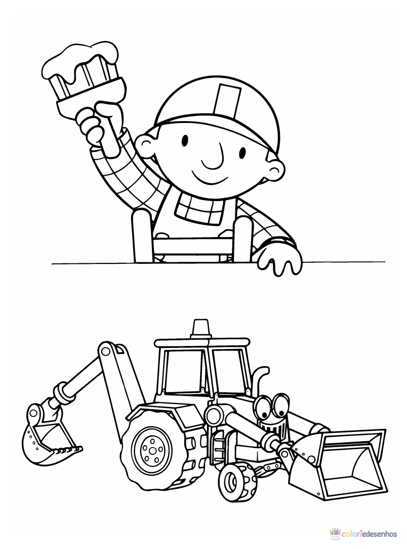 Bob o Construtor para colorir