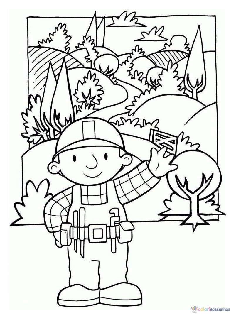 Bob o Construtor para colorir
