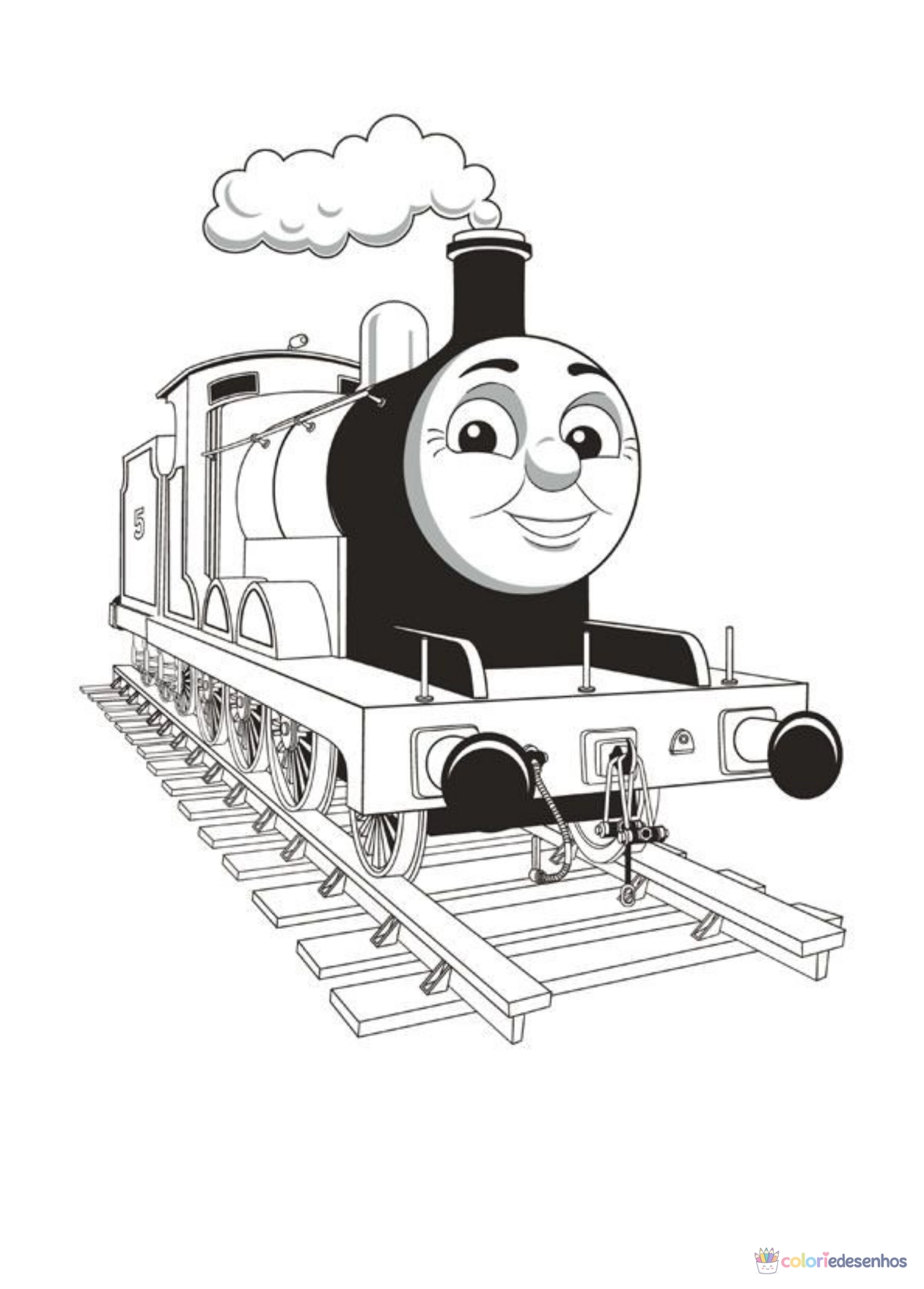 Bob o Trem para imprimir e colorir para colorir