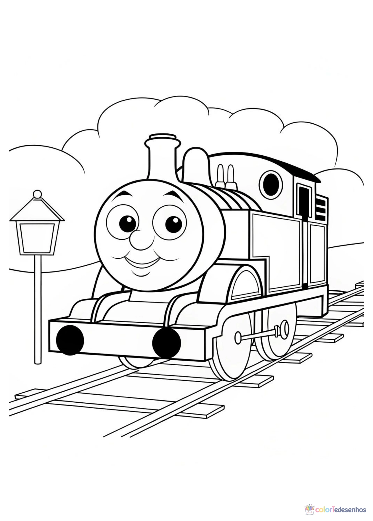 Bob o Trem para imprimir e colorir para colorir