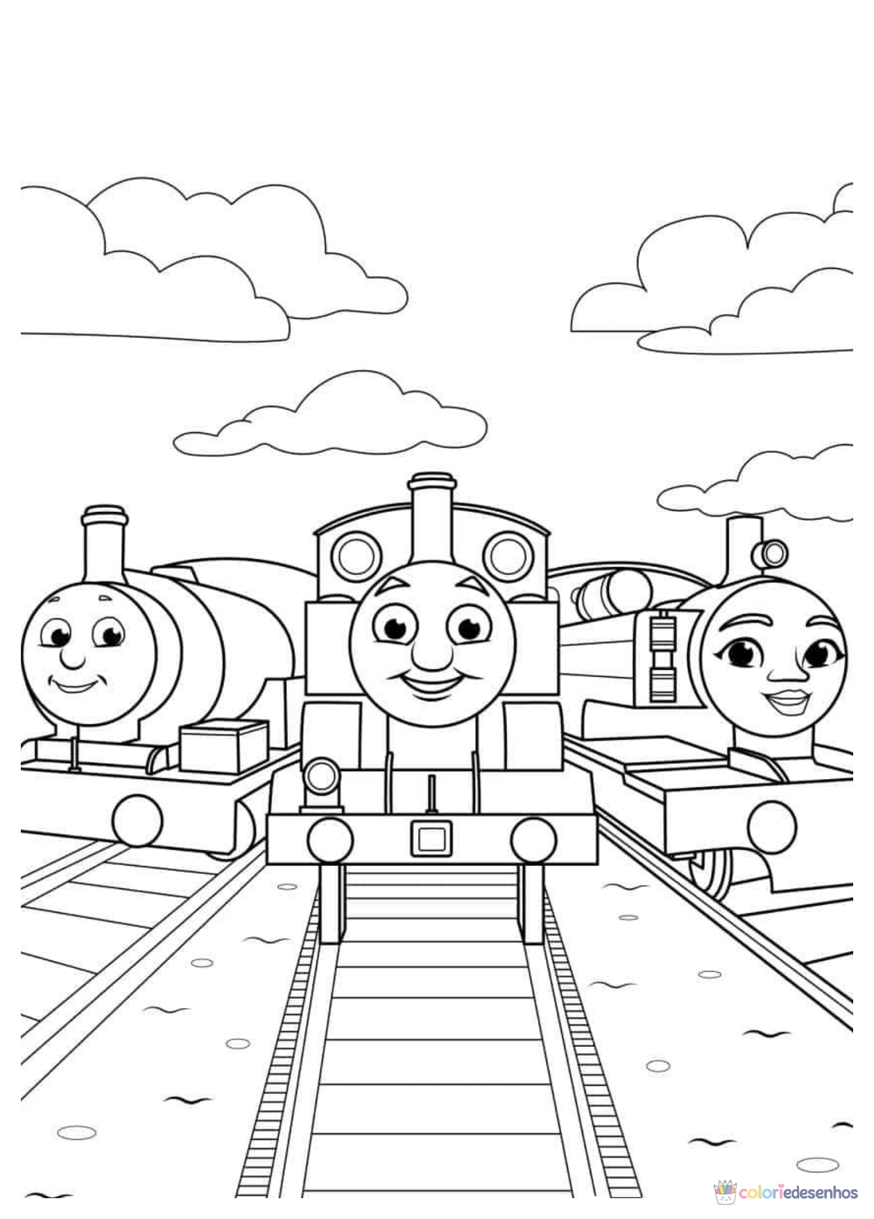 Bob o Trem para imprimir e colorir para colorir